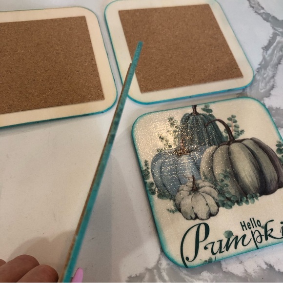 NEW! Farmhouse wood beverage coasters - Picture 4 of 6